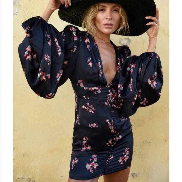 Rat and Boa Dresses & Skirts - Rat and Boa Stevie Floral satin mini dress